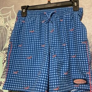 Vineyard Vines Blue Checkered Men's Swim Shorts